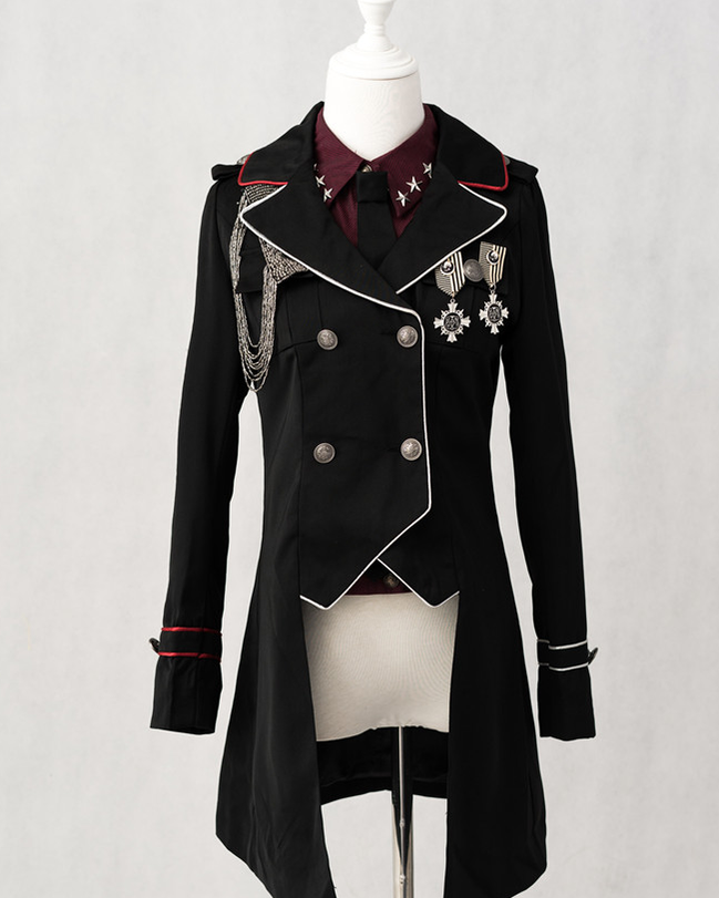 YourHighness~Gothic Lolita Suits Red Black Coat and SK coat L