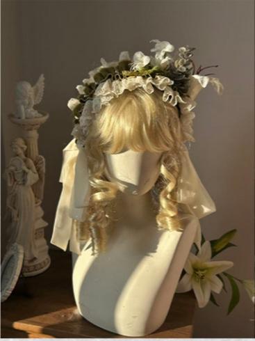 Moon gazing Lily - Classic Lolita Faux Lily Accessories KC Yellow