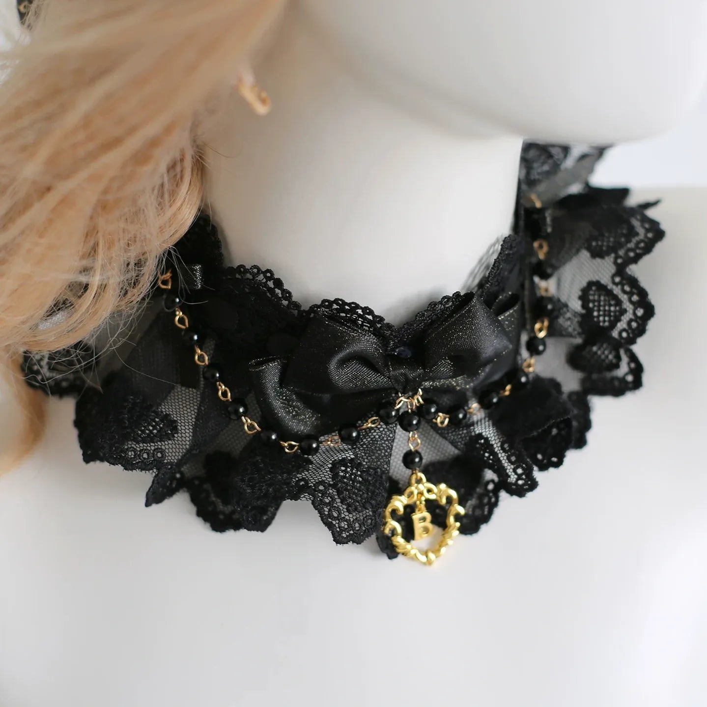 Black-gold Classic Lolita Headpiece, Gold Stamping Accent 45849:865428