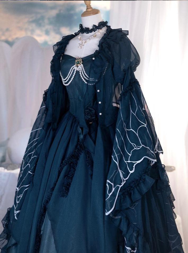 Atlantis - Gorgerous Classic Lolita Star Velvet JSK & Corset Skirt Set 45514:852675
