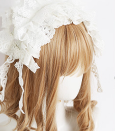 Xiaogui~XG~Sweet Lolita Lace Headdress white A  