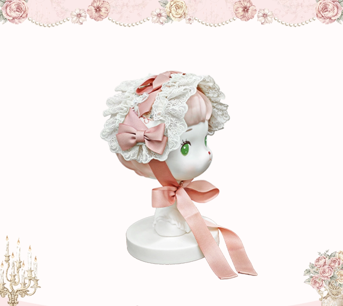Whispers of Blossoms & Candlelight - Sweet Lolita Floral Printed JSK Dress with Bows 45631:856593