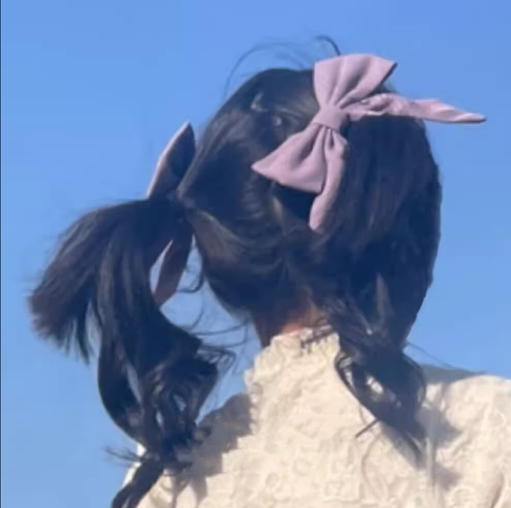 Uncle Wall Original~Worthy Girl~ Lolita Bow Clip and Black Top Hat free size purple hairclip (1pcs)