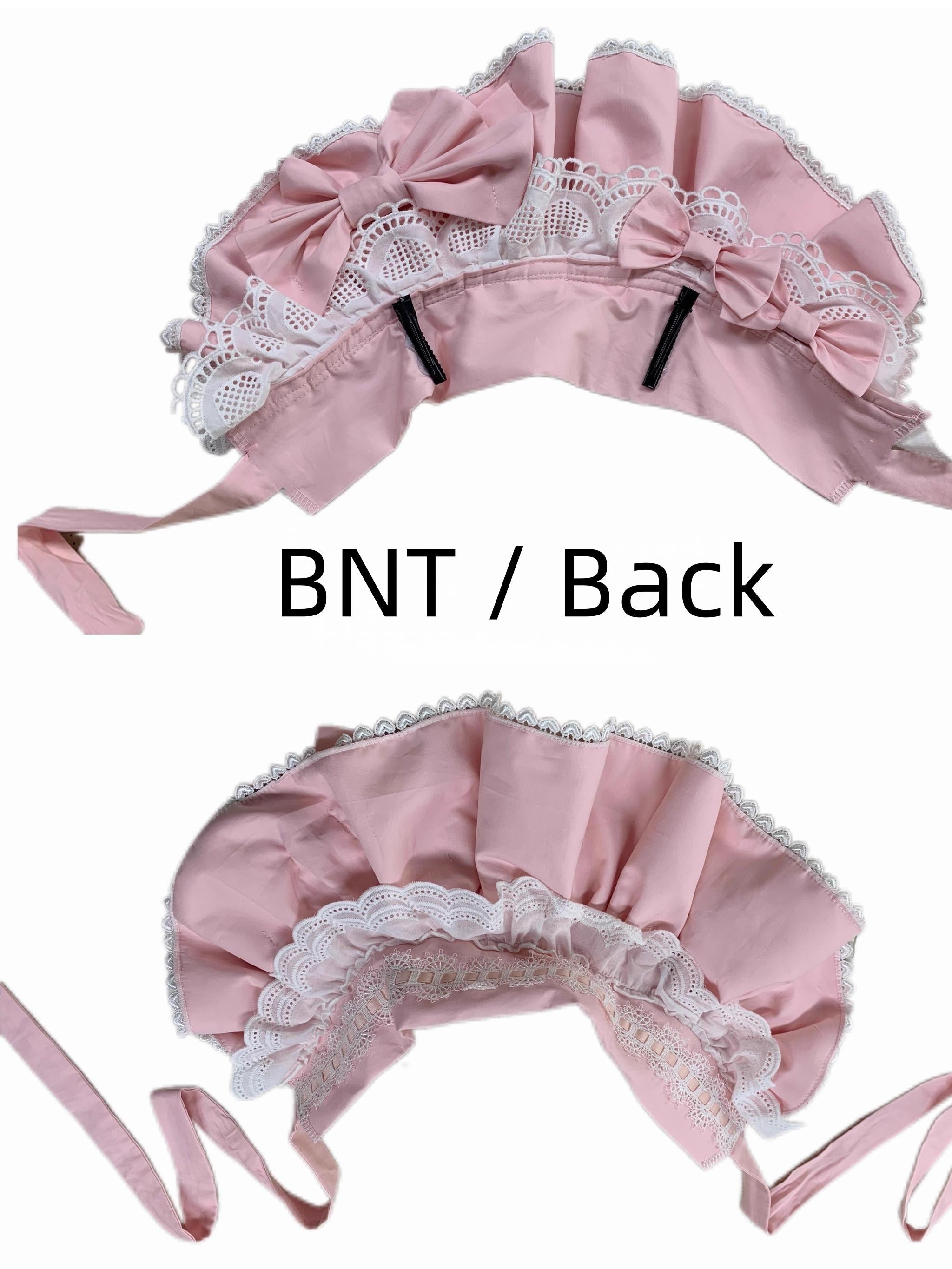 Chubby Cat Diary - Gryza - Plus Size Princess Lolita JSK, Cotton Tiered Ruffles A BNT - Pink and White (one size / choose M) S