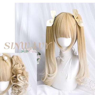 Sinwavy~Pandora's Box~Lolita Short Wig with Cute Double Ponytails   