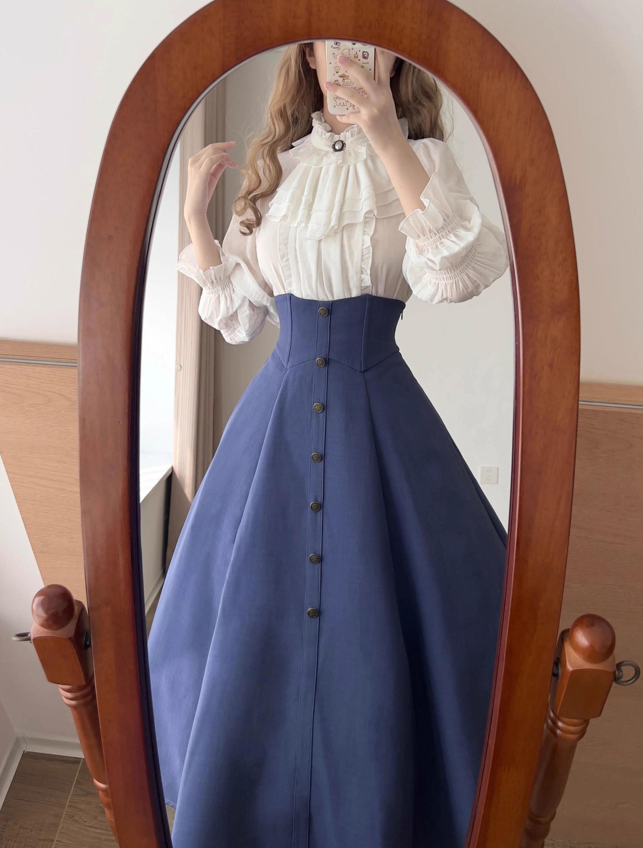 Forest Wardrobe - Forest Revelation - Classic Lolita Fishbone Long Skirt, Side Pockets 43922:790248