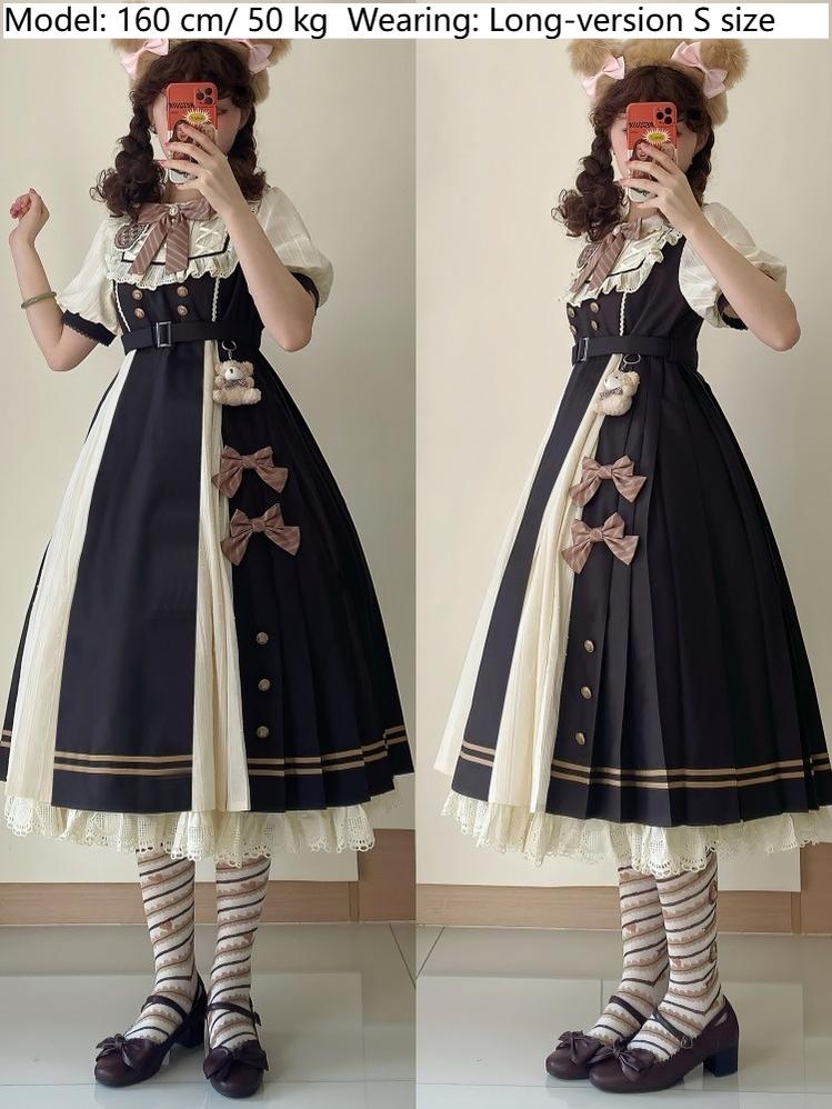 Letters from Unknown Star~Chocolate Workshop~Elegant Lolita OP Daily Short Sleeve Dress   