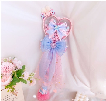 Sweetheart Endless~Sweet Lolita Fairy Wand Handmade Multicolor Heart Shaped   