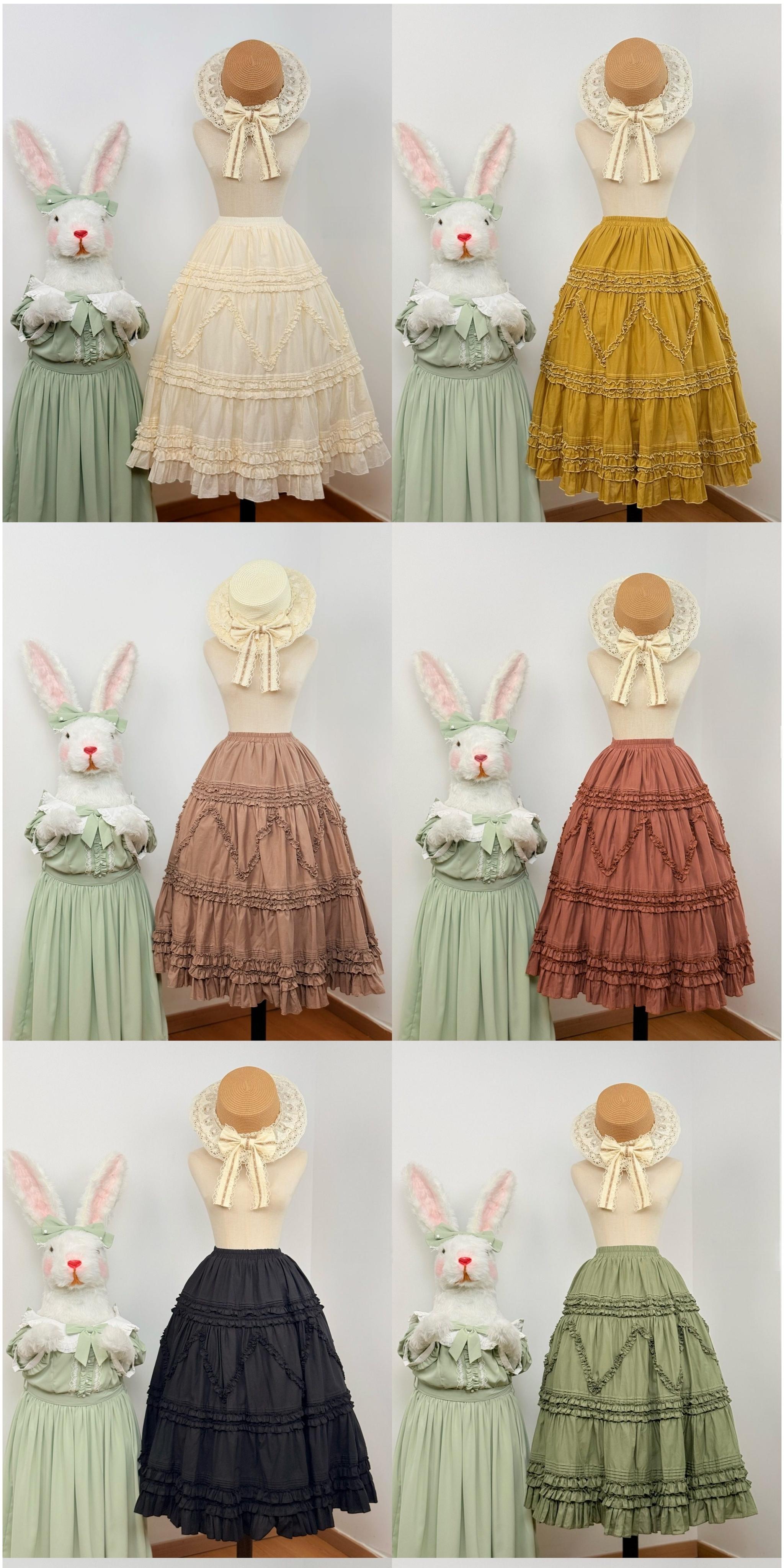 Country Lolita Underskirt, Cotton & Tiered Ruffles