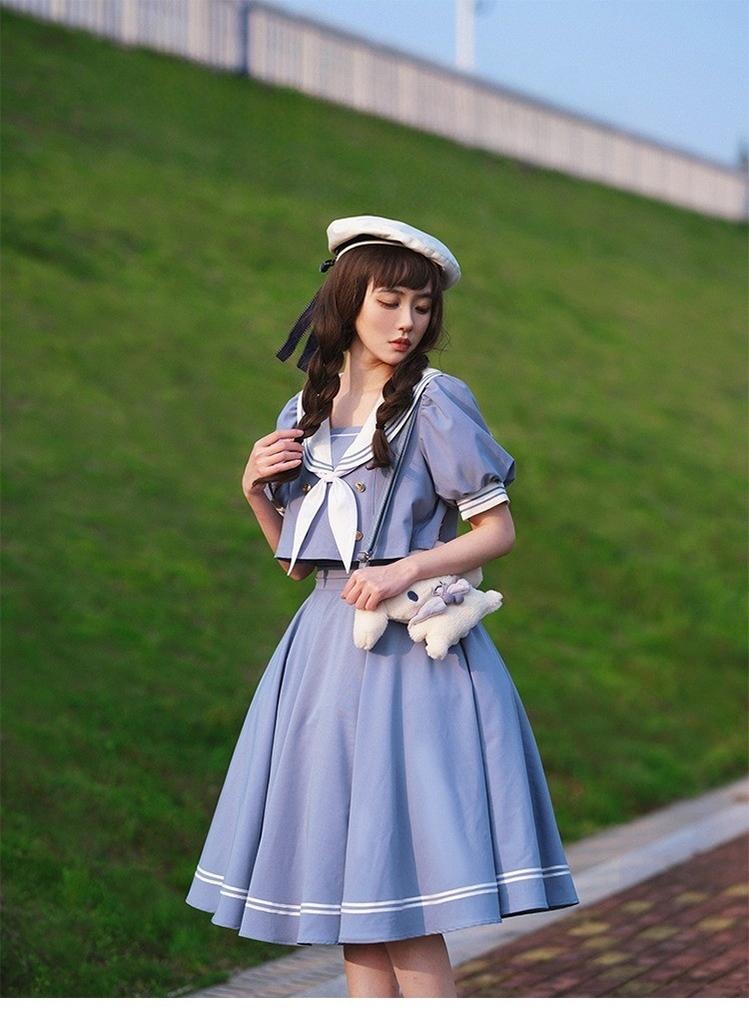 Beleganty - Sea and Wind Separate SP 3.0 - Sailor Lolita Skirt, Long/Short Lengths