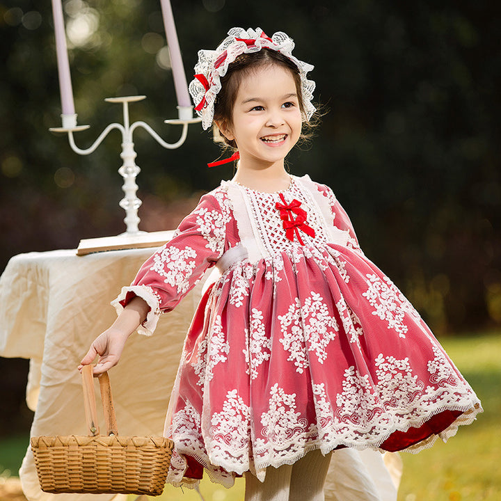 Winter New Padded Kid Lolita Puffy Dress   