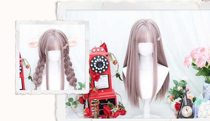 Dalao Home - Sweet Long Straight Taro Purple Wig