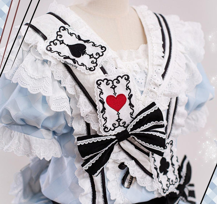 Bramble Rose~Mirror Tea Party~Sweet Lolita OP Dress Set with Sailor Collar Sash Only S