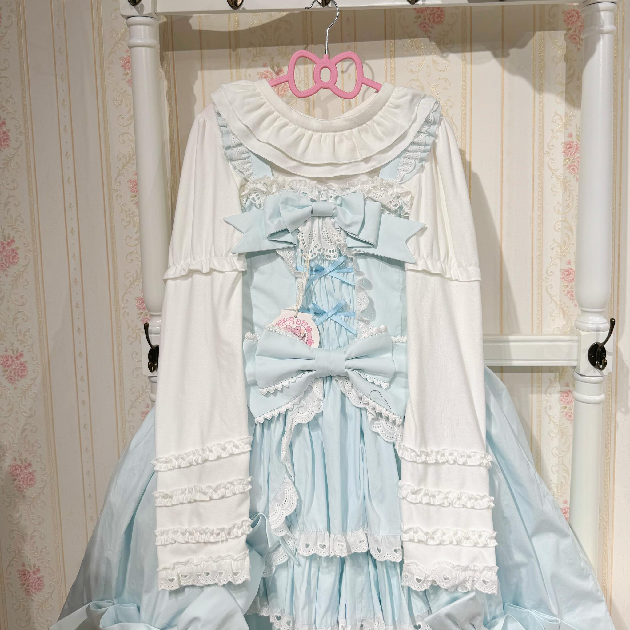 Chubby Cat Diary - Kawaii Lolita Ruffled Long Sleeve Innerwear 44053:793794