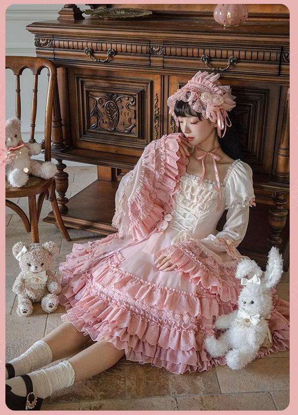 Mademoiselle Pearl~Austin in the Garden~Sweet Lolita Princess Sleeves   