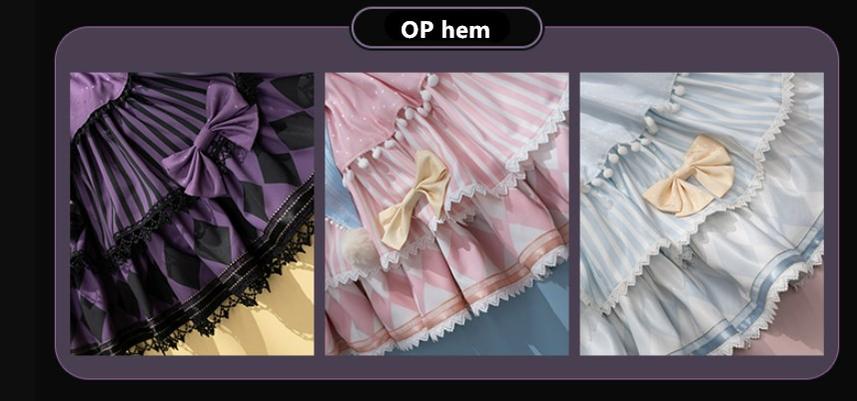 Forest Fluorescent Carps~Ouji Lolita OP Dress Circus Lolita Strip Prince Suit 38690:596622