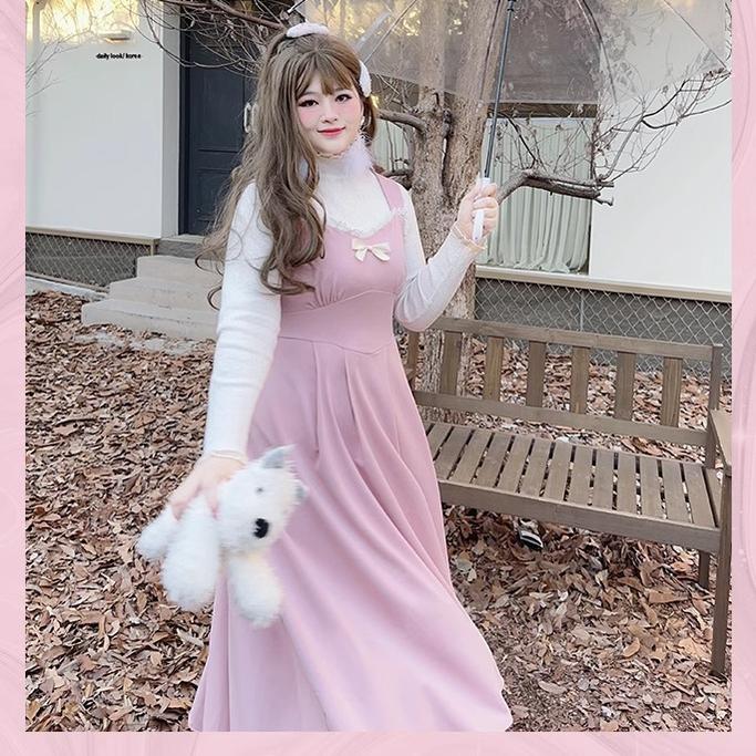 Hard Candy~Sweet Lolita Coat Plus Size Lolita Dress Set XL pink strappy dress 
