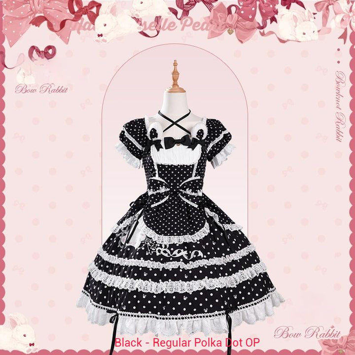 Mademoiselle Pearl~Bow Rabbit~IP Collab Sweet Lolita OP in Multiple Styles (L M S XL XS) 43054:764031