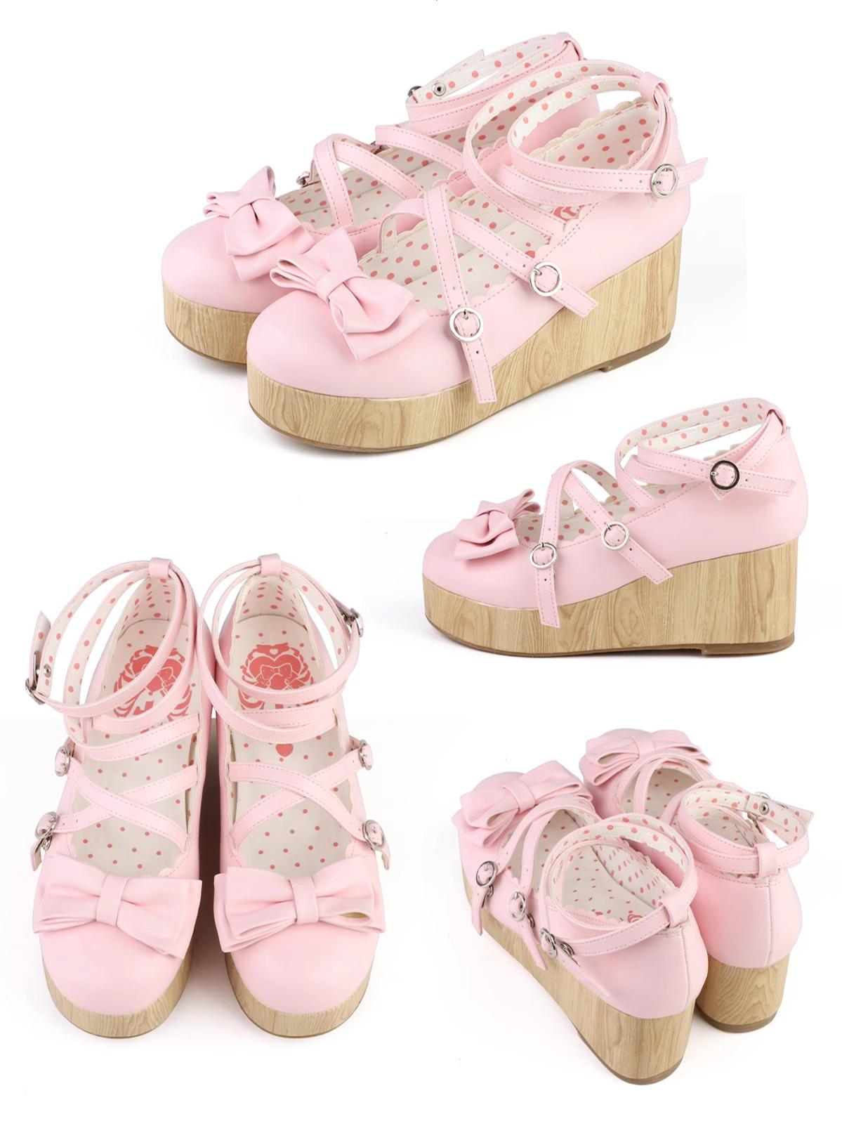 MODO - Old School Tata - Kawaii Lolita Hight Platform Shoes with Round Toe 42310:736244