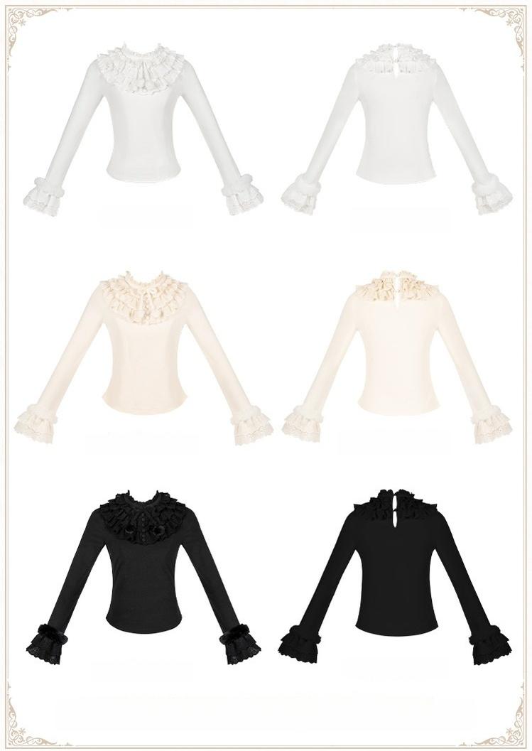 With PUJI - Frostfall - Winter Sweet Lolita Inner Wear, Layered Lace 44284:802112