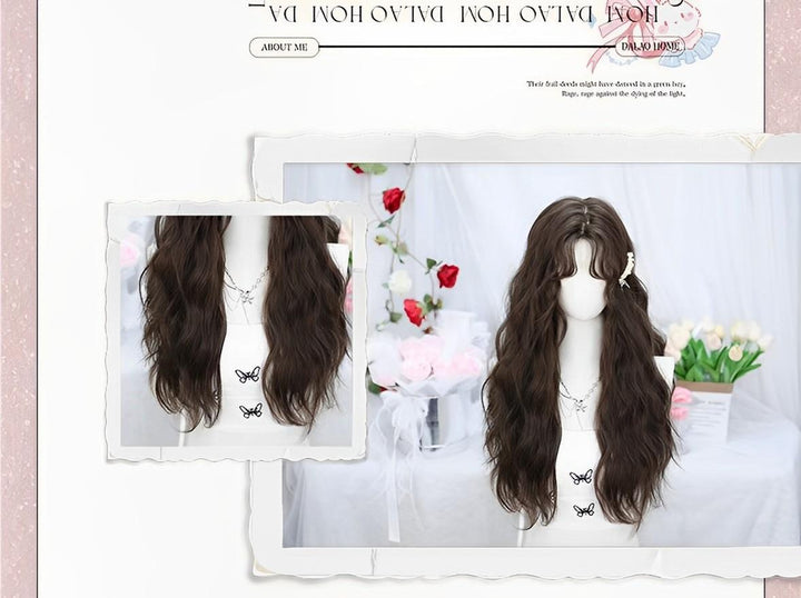 Dalao Home~Fallen~Daily Lolita Wigs Cold brown Long Hair   