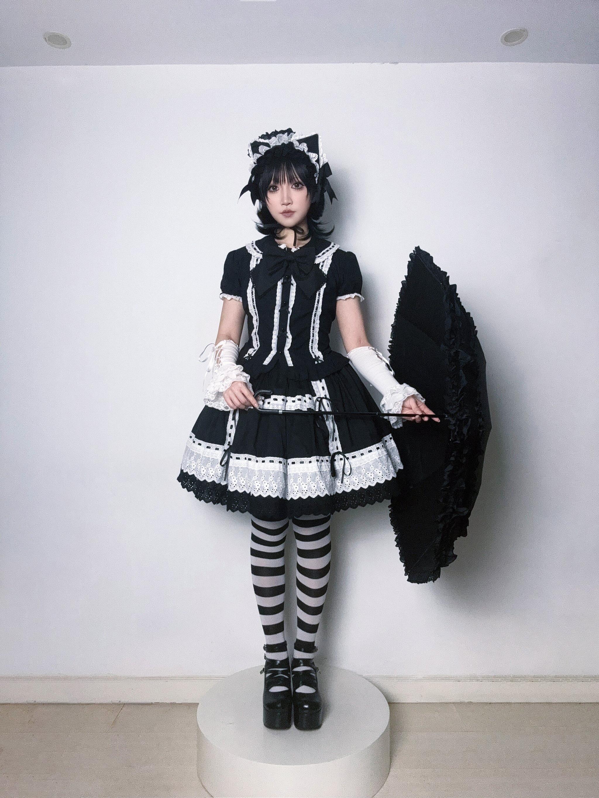 Classic Lolita Foldable Sunscreen Parasol with Ruffles