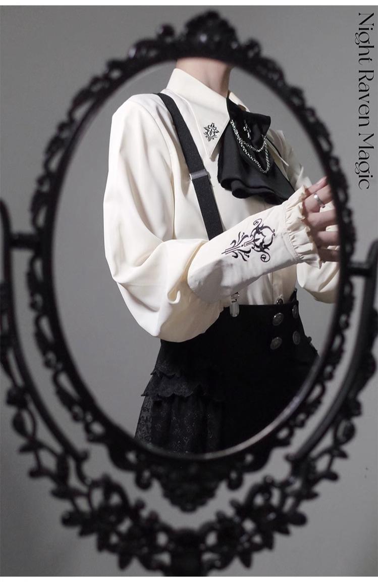 CastleToo - Night Raven Magic - Ouji Lolita Dress Set Prince Suspender Shorts Cape