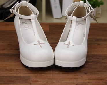 Angelic Imprint~Gothic Lolita Wings and Cross Shoes for Chistmas 36 all white 