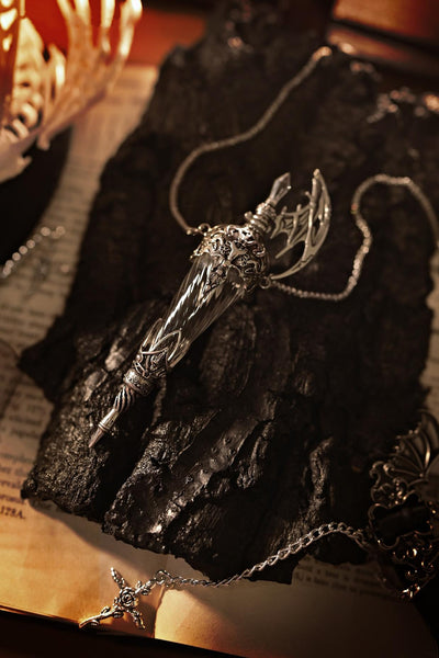 Lilith House~WYRM Breath~Vintage Lolita Pendant Necklace Unique Dragon Glass Bottle Accessory   