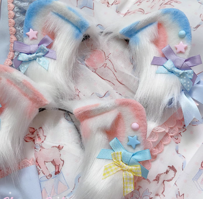 (Buyforme)Cheese Cat~Sweet Lolita Dog Ears Shaped KC Multicolor   