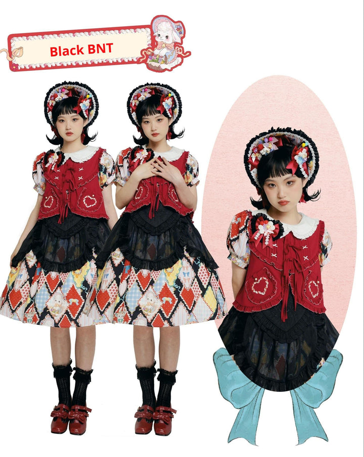 Southern Cross~Showa Kaleidoscope~Printed Sweet Lolita Headdress BNT KC Hat and Side Clips