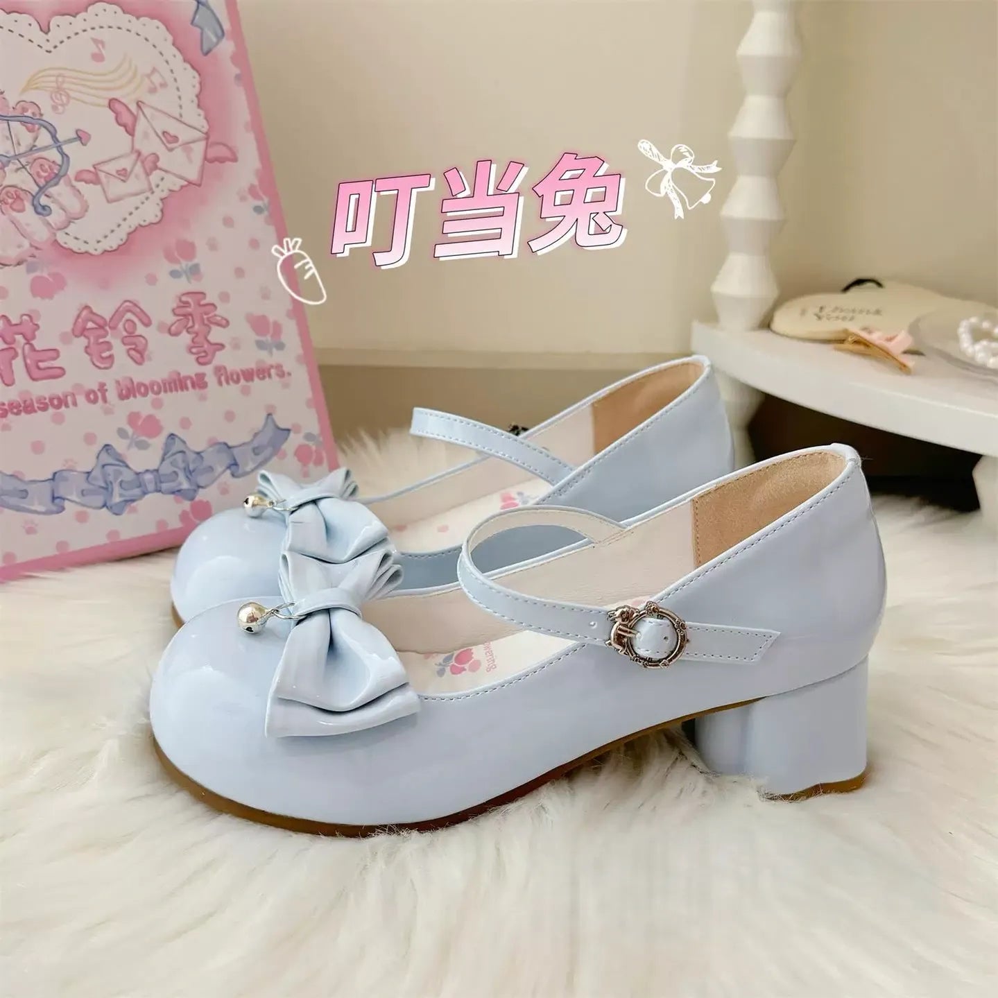 Dingbell Bunny - Sweet Lolita Round Toe Shoes, Cat Paw Heel 45672:858095