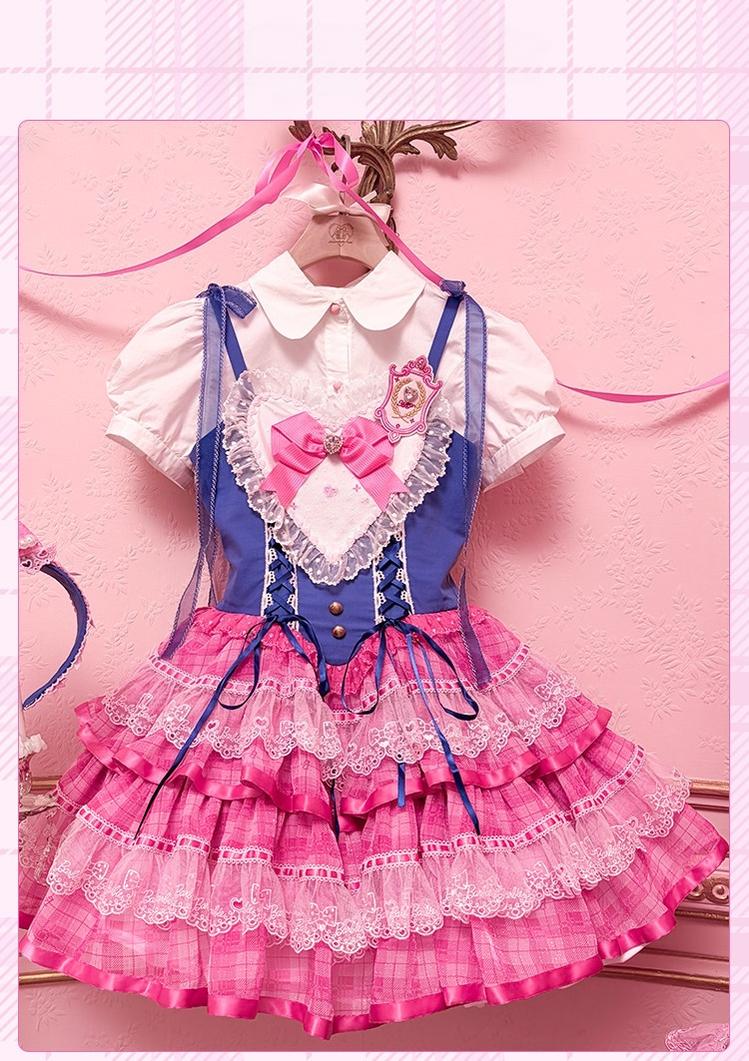 Princess Academy - IP Collab Sweet Lolita JSK Dress, Heart Embroidery 45883:866829