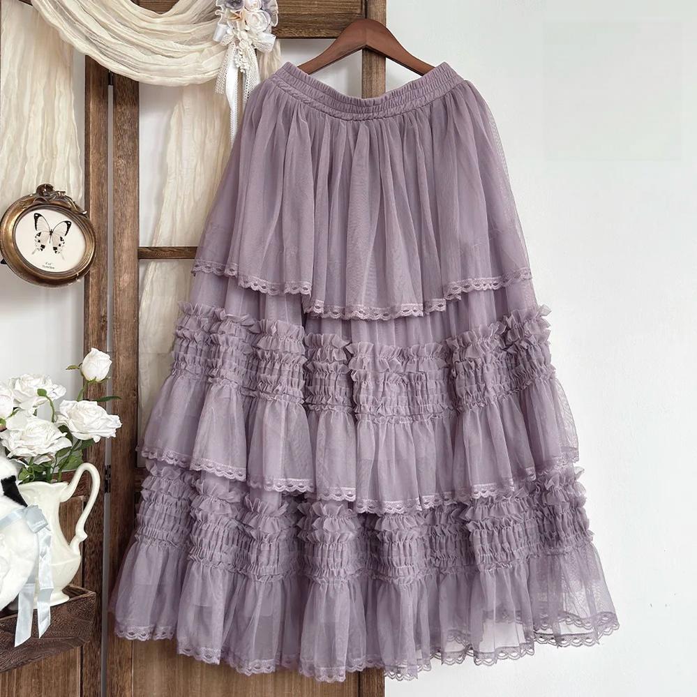 Glass Floral Garden - Classic Lolita Blouse and SK Set, Butterfly Embroidered 45978:870310