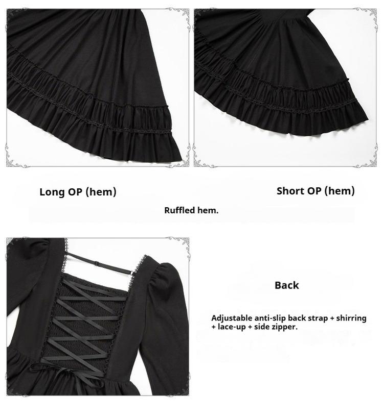 Audrey's Reply - Classic Lolita Square Neck OP, Detachable Embroidered Collar 44901:828439