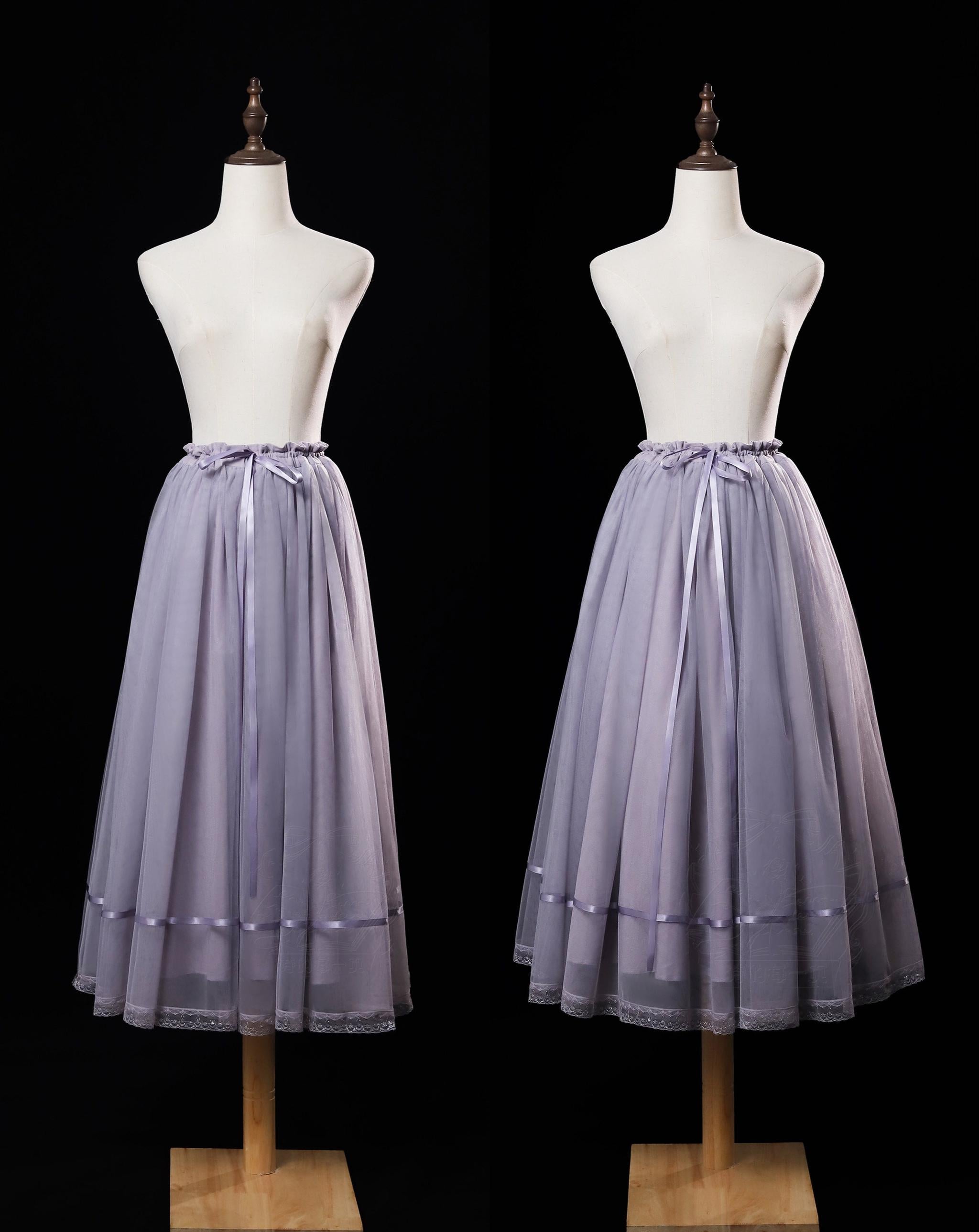 Moonlight Ode - Classic Lolita Lace Halter-neck Blouse & Tulle Skirt Set