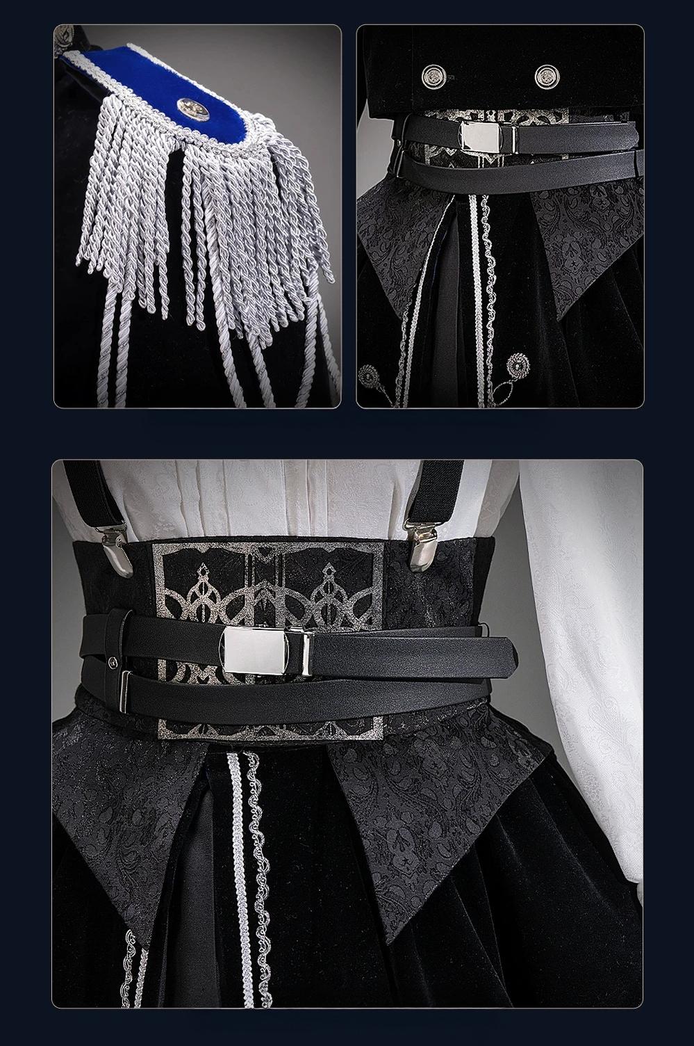 Canticle of Rites - Military Ouji Lolita Jacket & Shorts Set, Detachable Train 46053:873857