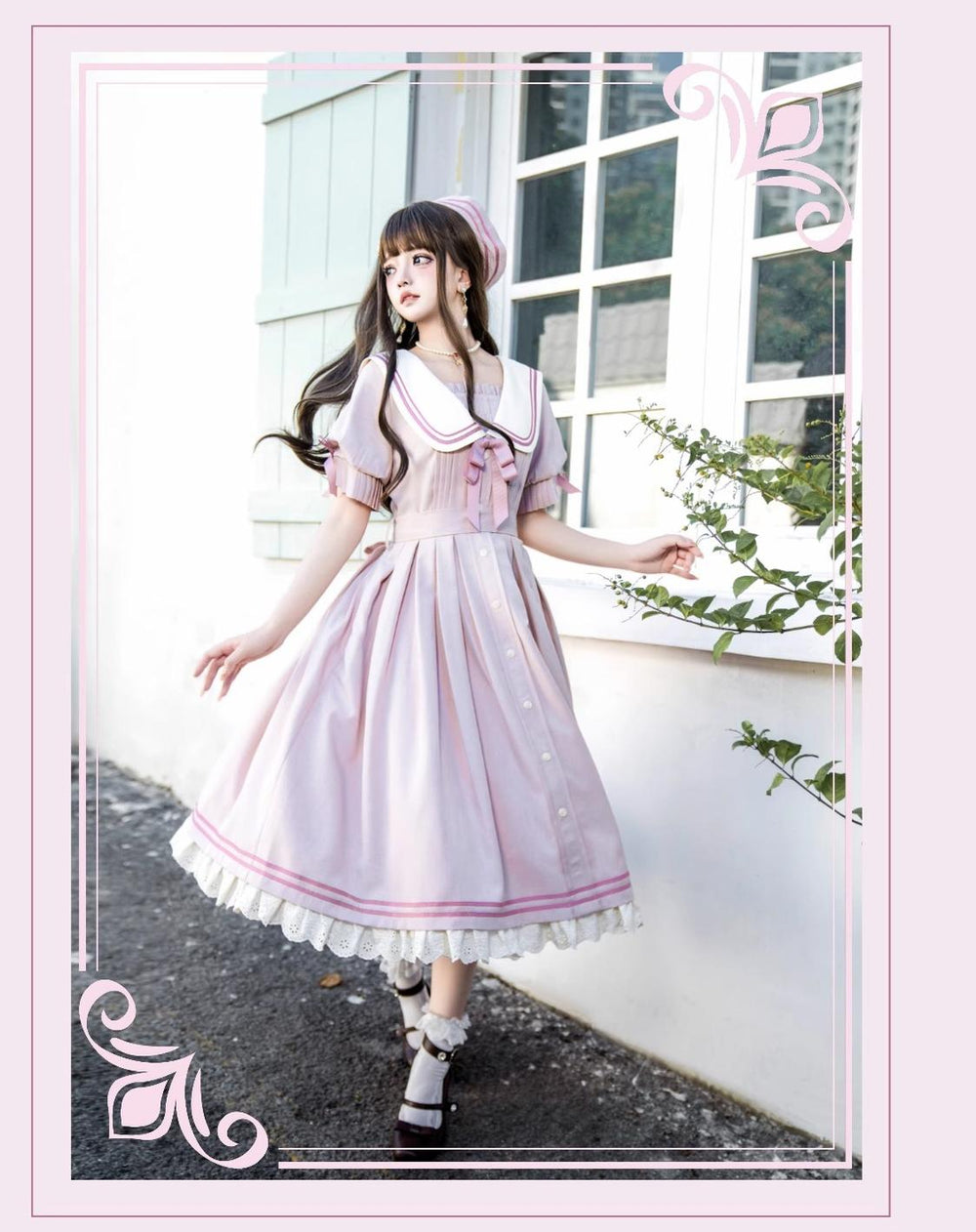 KOMOMO~Enchanted Girl~Sailor Lolita Dress Pink OP   