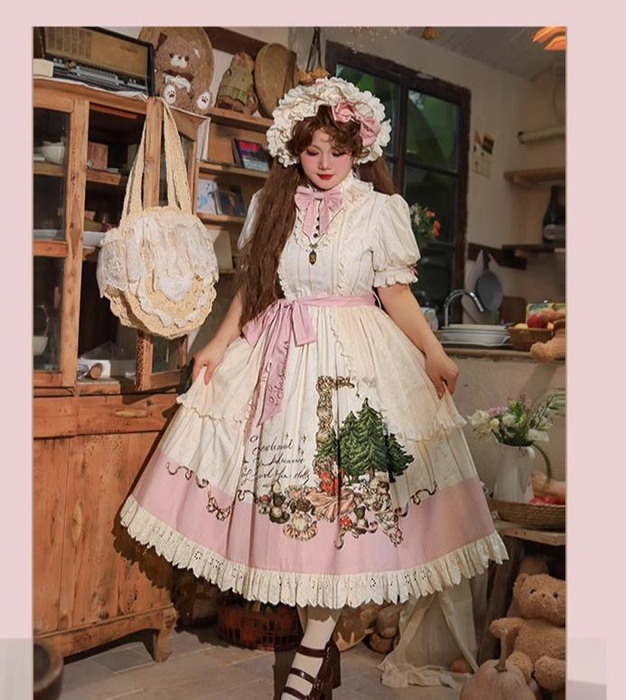 NanShengGe~Girl's Story Book~Plus Size Sweet Lolita OP Dress Two-piece Dress Suit 40704:673390