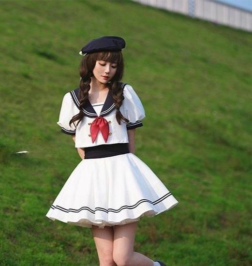 Beleganty - Sea and Wind Separate SP3.0 - Sailor Lolita Puffy Sleeve Blouse White Shirt(without neck tie) - XS