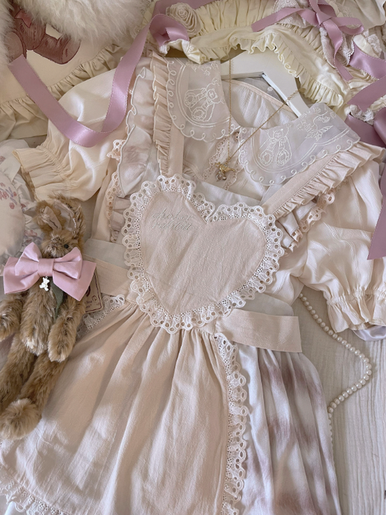 3 Puppets~Elegant Lolita Bear Embroidery Mutton Sleeve Blouse   