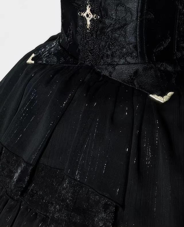 Genesis and Armageddon - Gothic Lolita High-low Hem Shirt, Boning SK 44737:820970