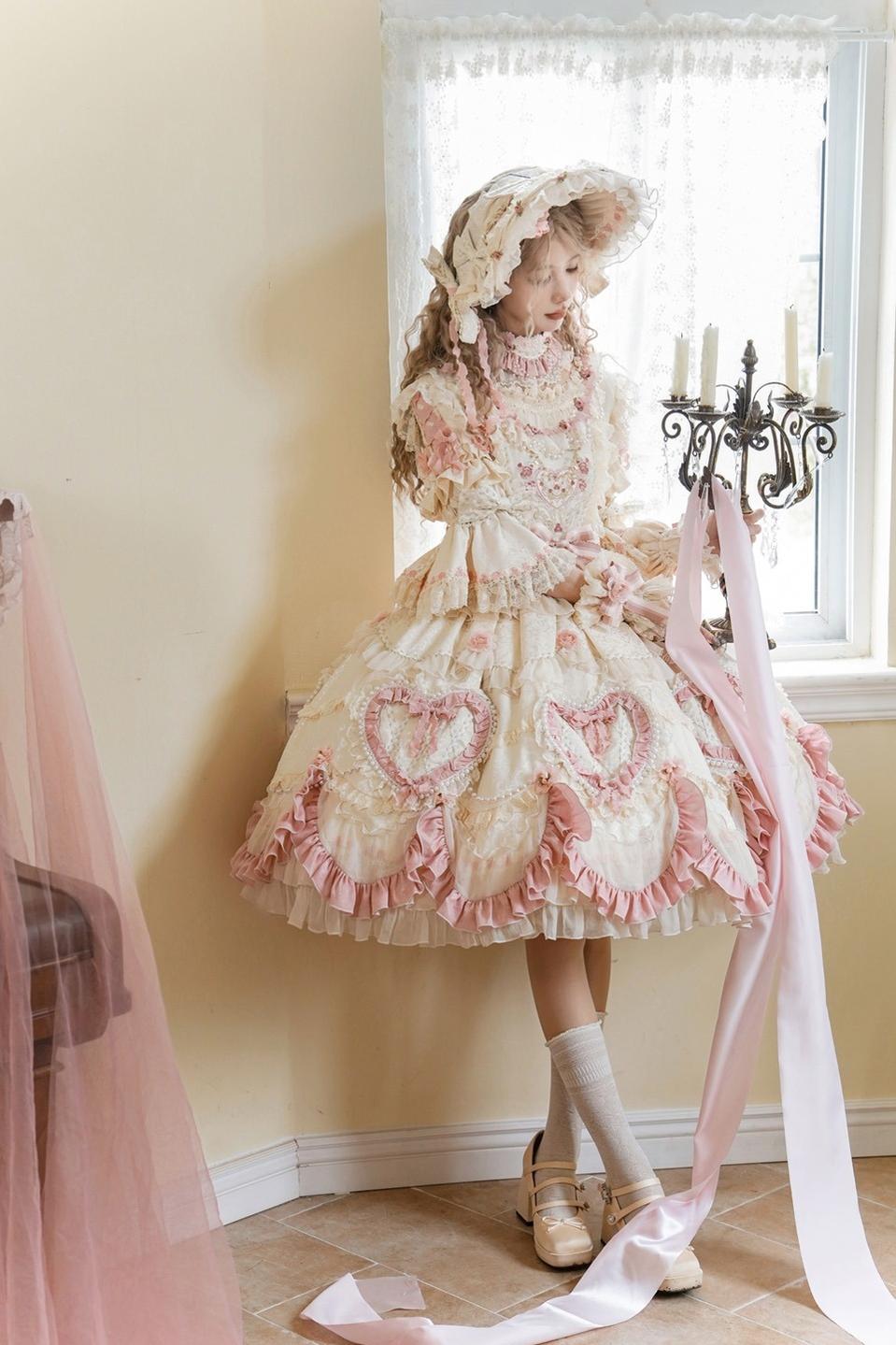 Bramble Rose - Antique Cake - Vintage Lolita OP Princess Dress Gorgeous Lolita Outfit 41536:701624