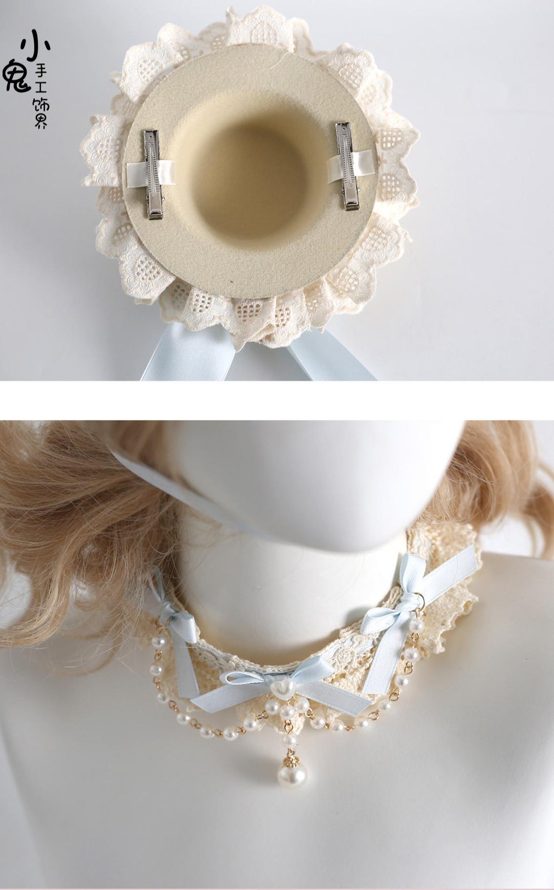 Little Butterfly - Sweet Lolita Headdress Set, Lace & Bows