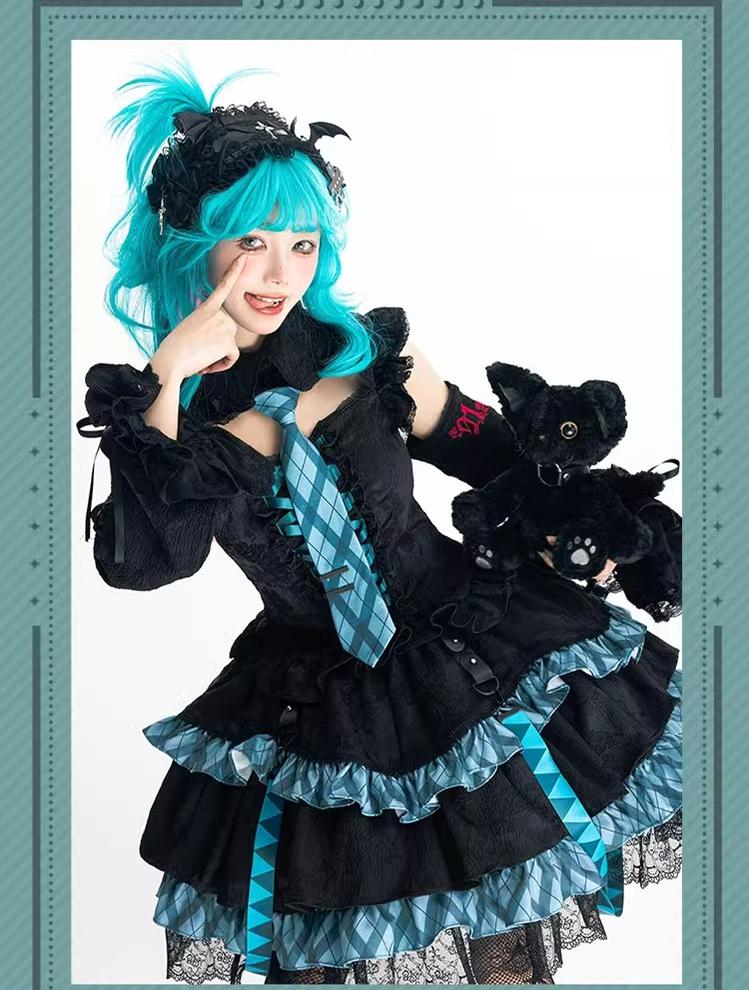 Confession Balloon~IP Collab Gothic Lolita Dress Set 38548:590054