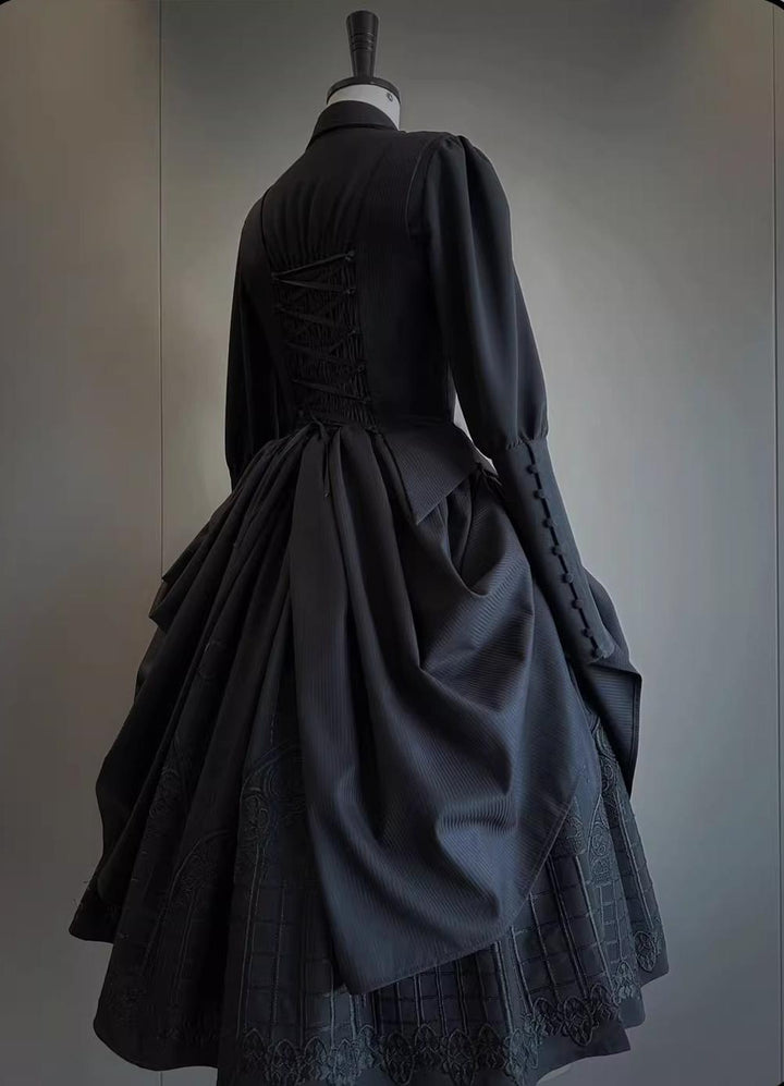 Susin Lolita~Normandy~Gothic Lolita Bust-Supporting JSK Nun Lolita OP Dress 41698:716778