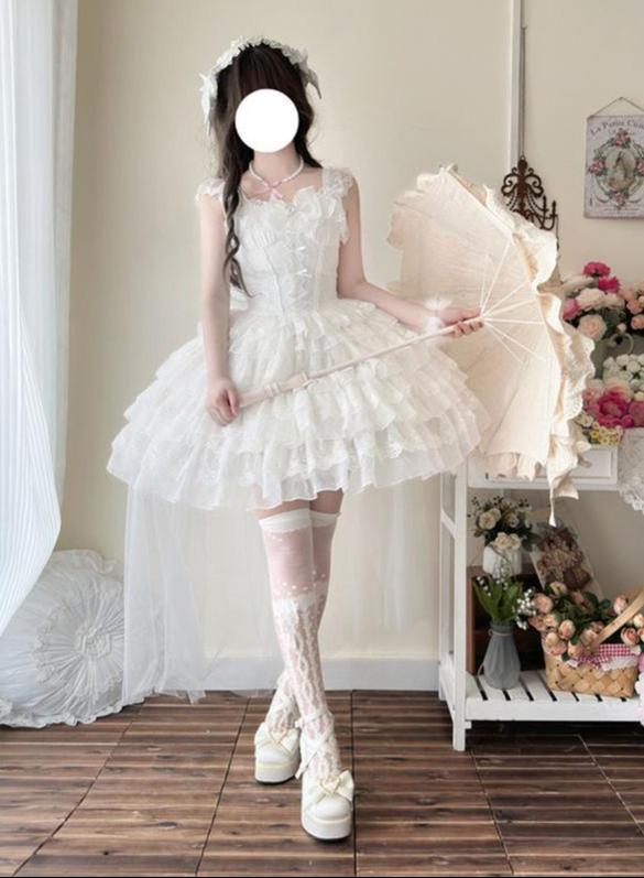 Phoenix Rise - Sweet Lolita Wedding JSK, Bullet Dress Inspired