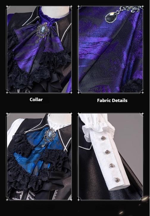 Forest Fluorescent Carps~Ruined Echoes~Ouji Lolita Outfit Male Lolita Prince Pants Set 41608:706746