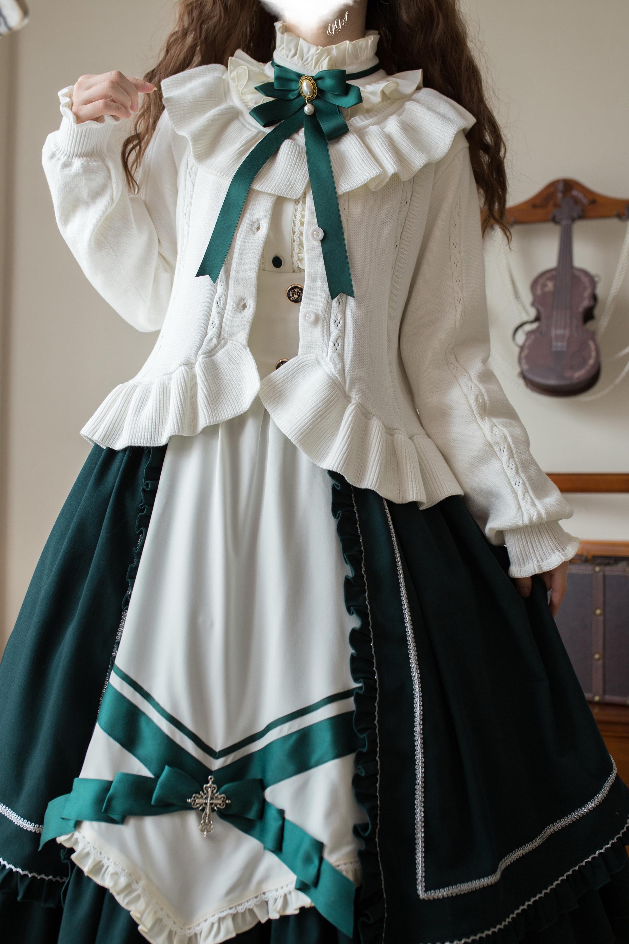 Hot Chocolate - Solid Lolita Cardigan, Ruffle Details 44516:811929