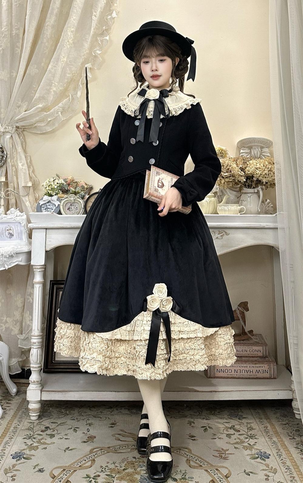 LeMiroir - Winter Solstice - Elegant Lolita Winter Short Coat & SK 44069:794286